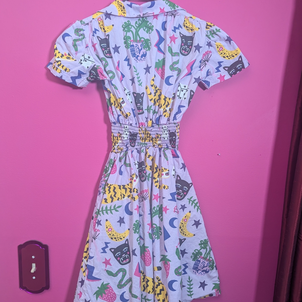 Colorful Patterned Women's Dress - Picture 4 of 4